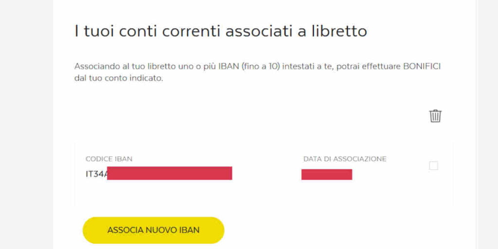 Libretto di risparmio con IBAN