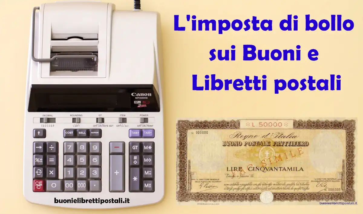 imposta di bollo buoni postali e sui libretti